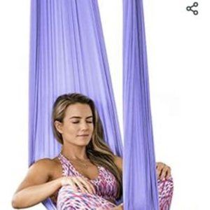 Aerial Yoga Swing & Hammock Kit for Improved Yoga Inversions, Flexibility & Core